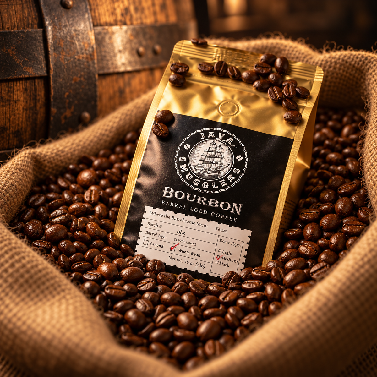 BOURBON BARREL AGED COFFEE